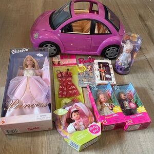 Large Vintage Barbie Lot (sealed Boxes, Car Pre Owned)